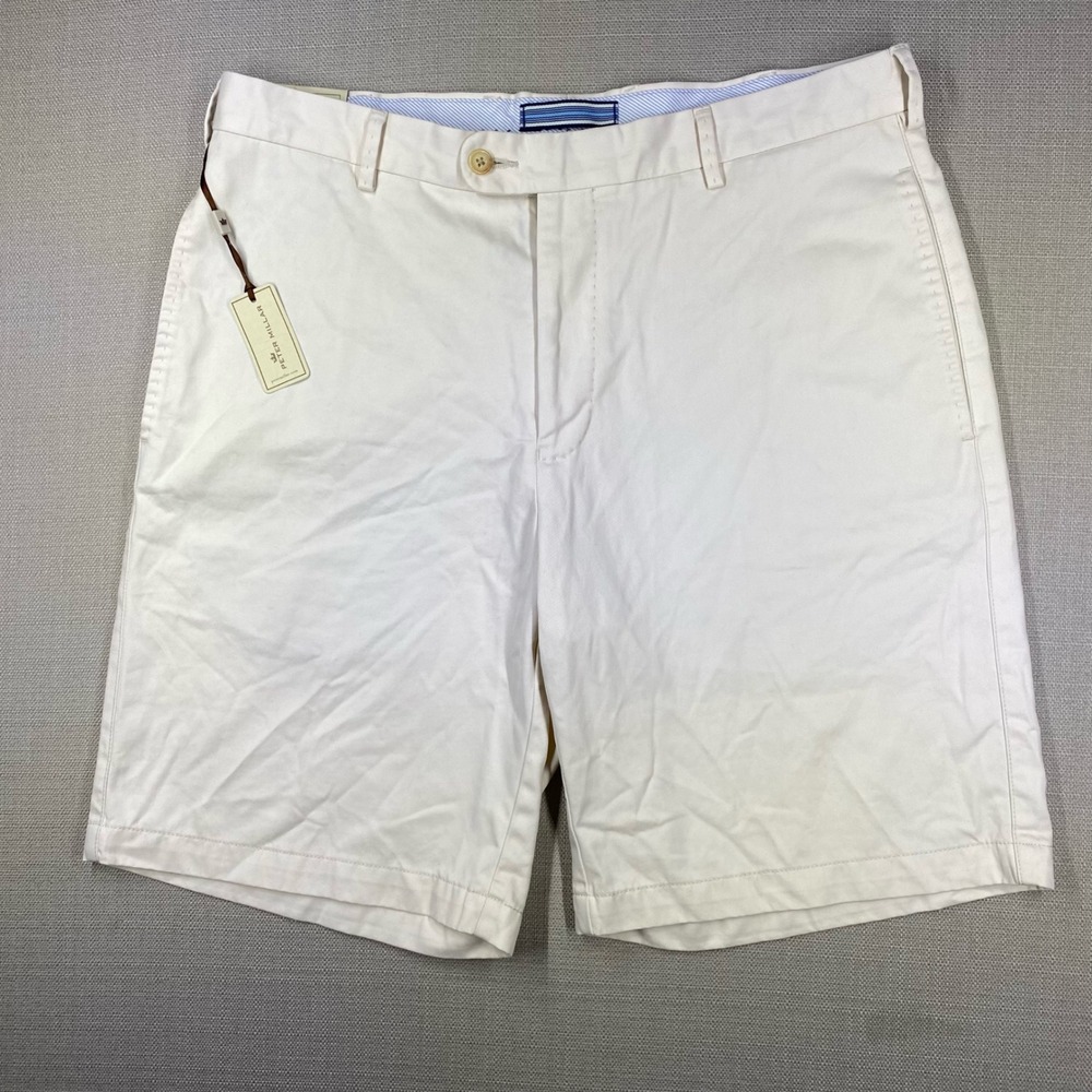 Peter Millar Mens Winston Washed Twill Shorts Stone Size 34 NWT